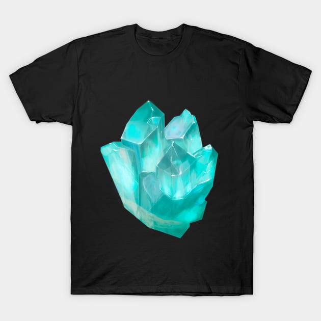 Glowing crystal in the dark T-Shirt by BLΛСK CURLY